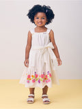 Dress with Flower Embroidery