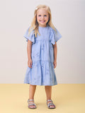 Sweet Blue Butterfly Laise Dress