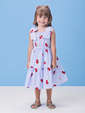 Striped Dress with Cherries