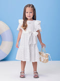 Laise Dress with Flowers and Bow