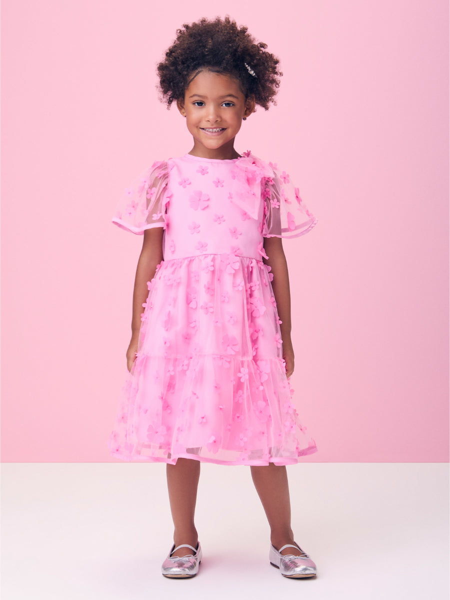 Floral Pink Tulle Dress