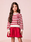 Girls Balloon Dress with Cherry Patch
